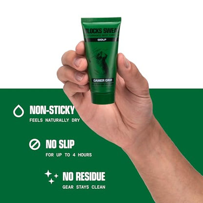 Gamer Grip Golf Cream for Sweaty Hands (Golf) Made in USA | Fast-Drying Hand Cream for Enhanced Swing Control & Accuracy, Residue-Free Sweat Absorbing Lotion