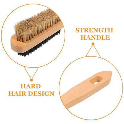 KESYOO Medium Size Climbing Boulder Cleaning Brush with Natural Boar Firm Bristles, Ergonomic Handle and Portable Design for Outdoor Climbing Tools
