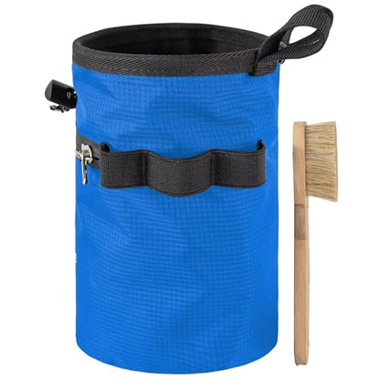 Rock Climbing Chalk Bag with Brush & Zippers Pockets Adjustable Bouldering Chalk Bag Bucket for Gym Climbing Gymnastic - color: A