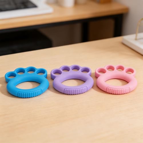 Socobeta Hand Grip Strengthener 3pcs Finger Exerciser Set Portable Design for Climbers Athletes TPE 10lbs 20lbs 30lbs