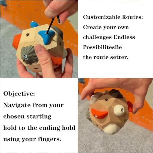 Handcrafted Boulder Block,Boulder Balls 3D Climbing Ball Rock Build Strength and Precision,Basic Climbing Ball,Gift for Mountain Climbing Present