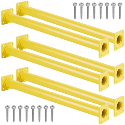 6 Pcs Yellow Outdoor Monkey Bars Ladder Rungs Playground Accessories | Heavy Duty Solid Constructed, Non-Slip Matte Powder Coated Weather Resistant, Hardware Include, Playset Swing Set Jungle Gym - color: Yellow