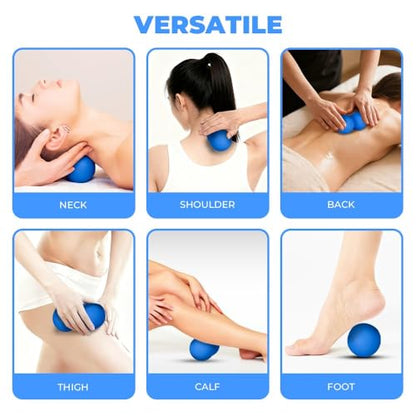 KYKJEYDD Peanut Massage Ball, Double Lacrosse Ball for Trigger Point | Silicone, Deep Tissue & Myofascial Release, for Neck, Back, Feet, Spine, Yoga & Office Use