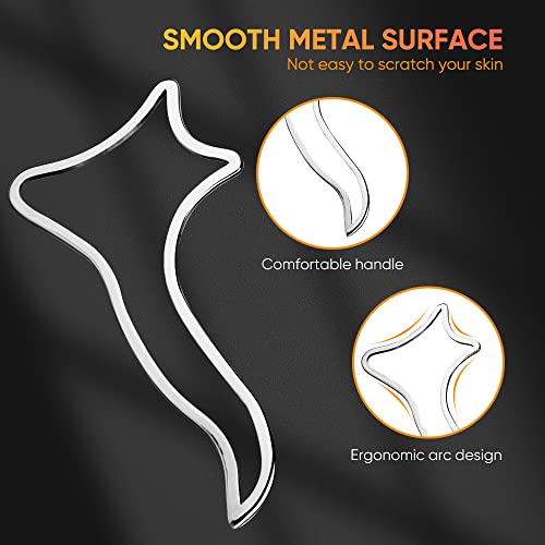 ONUEMP Ice Gua Sha Muscle Scraper, Stainless Steel Massage Therapy Tools - Body Sculpting, Maderoterapia Kit Colombiana for Lymphatic Drainage, Anti Cellulite, Deep Tissue - size: Board