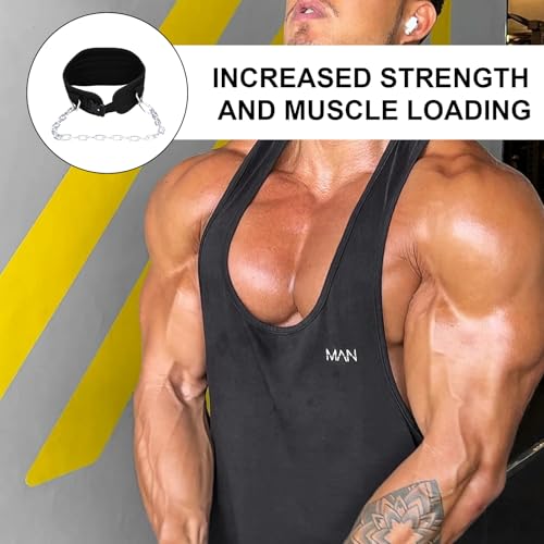 Weight Dip Belt with Steel Chain for Pullups, Gym Workout Lifting, Weightlifting Dipping with Weightlifting Training