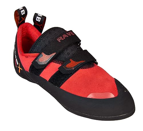 Climb X Rave Strap Climbing Shoe - color: Racing Red, size: 5.5