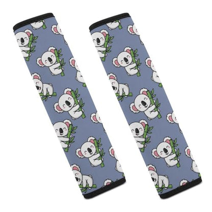 2 Pack Soft Padded Seat Belt Cover for Girls and Boys, All Vehicles, Cute Koala Bear Harness Pads Strap, Anti-Slip Pad - color: Pattern 1040