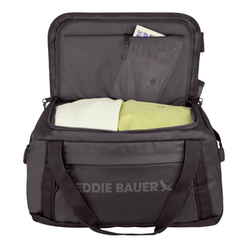 Eddie Bauer Maximus Duffel Bag 40L and 70L | Hiking | Outdoor | Travel | Lightweight | Weather-Resistant | Durable | Rugged - color: Black, size: 70L