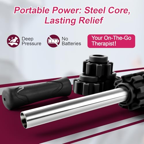 Muscle Roller Stick, Muscle Roller, Liposuction Massage Roller for Lymphatic Drainage, Massager Stick for Relief Muscle Soreness, Trigger Points, Help Exercise Runner Legs, Back Recovery - color: Black