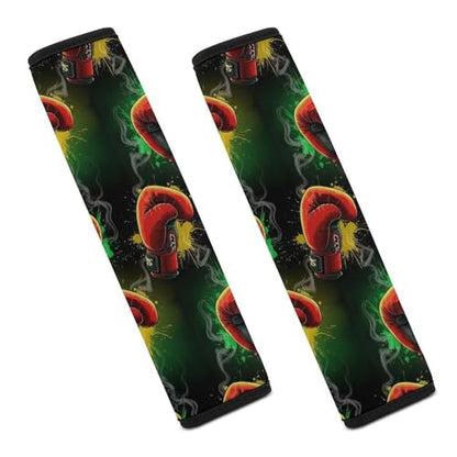 2 Pack Boxing Sports Black Car Seat Belt Pad Soft Padded Seat Belt Cushion for Child, Stroller Pushchair High Chair, Shock Absorption - color: Pattern 742
