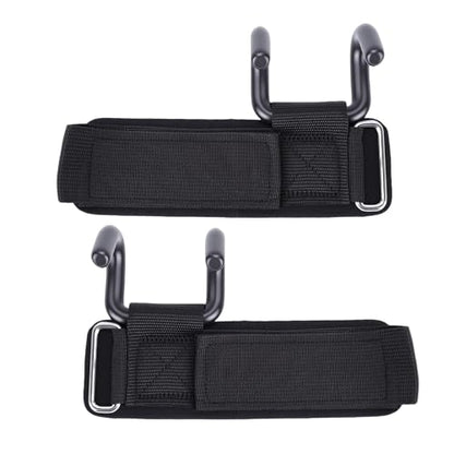 Weight Lifting Hook, 330lbs Load Bearing Wrist Straps with Rubber Dipped Metal Hooks for Deadlift, Pull Up, Rowing, Snatch - Adjustable Hand Grip Support