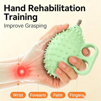 Hand Ball Finger Therapy Adjustable Grip Strengthener for Arthritis, Carpal Tunnel, Sports Recovery For Men Women - color: Green