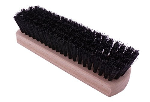 Konex Shoe Brush - Natural Beechwood Handle Handcrafted Wooden Shoe Cleaning Brush - Thick Synthetic Konex Fiber Bristle - Shoe Brushes for Cleaning with Quick and Lasting Use - color: Natural Wood