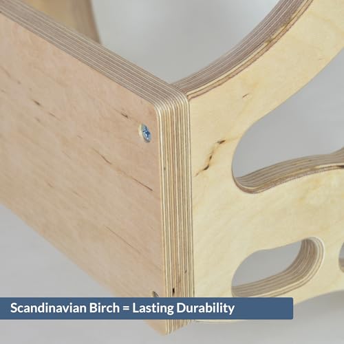 Wall Mount for Hangboards - Wall Mounting Hangboard Holder - Compatible with Standard Climbing Fingerboards - 120kg Load Capacity - Waveline Wood - style: Waveline Wood