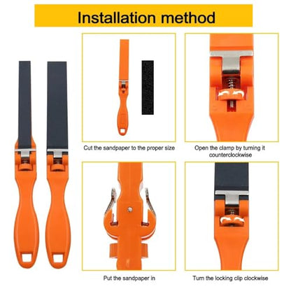 5Pcs/Set Handheld Sandpaper Clamp Polishing Tool, Sanding Paper Clip Holder Abrasive Board for Grinding Buffing Jewelry Plastic Wood Products