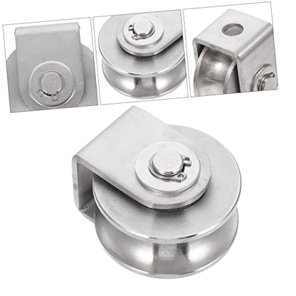 Groove Guide Pulley Durable Stainless Steel Lifting Rope Pulley Roller for Fitness Equipment Climbing and Industrial Use Easy to Install Safe Application Practical Design