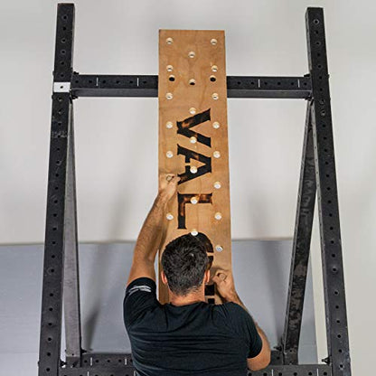 Valor Fitness Climbing Peg Board – Wall Mounted Plywood for Gym, Ninja Training, Cross Training, Rock Climbing & Gymnastics Workout Equipment - color: PG-1 Climbing Peg Board