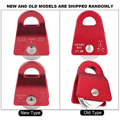 Metal Climbing Pulley Side Swing for Rock Climbing RED 2000KG