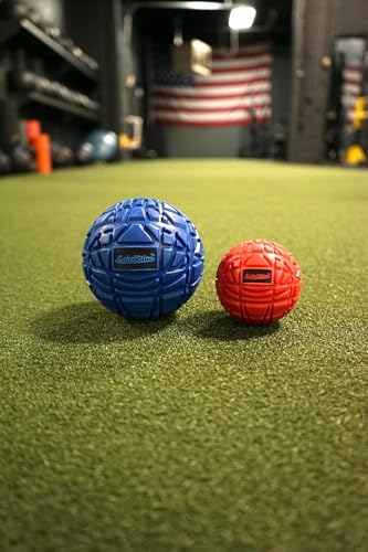 Large Trigger Point Massage Ball - 4.75 Inch Hard Rubber Therapy Ball for Myofascial Massage - Deep Tissue Massager for Myofascial Release (Also for Exercise and Pressure Point Recovery) - color: Blue (Large)