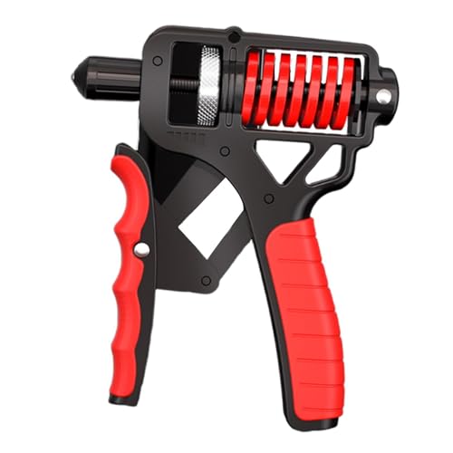 Hand Grip Strengthener Adjustable 5-165kg Grip Strength Trainer with Steel Spring Finger Exerciser for Men and Women - color: Red