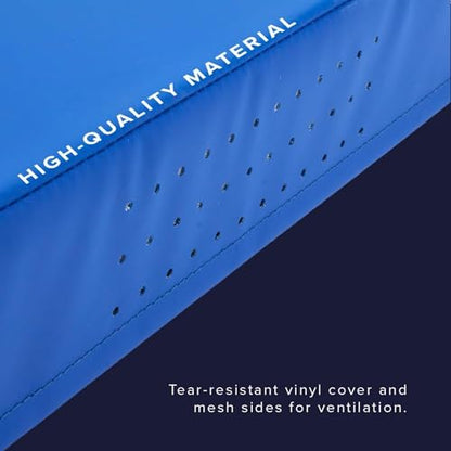 We Sell Mats Bifolding Gymnastics Crash Landing Mat Pad, Safety for Tumbling, Back Handspring Training and Cheerleading - color: Blue, size: 4 ft x 8 ft x 4 Inch