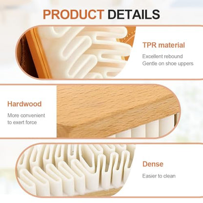Suede Shoe Brush, Rubber Polish Eraser with Soft Bristle Brush for Suede Cleaner and Nubuck Brush (2 pcs) - color: 2 Pcs