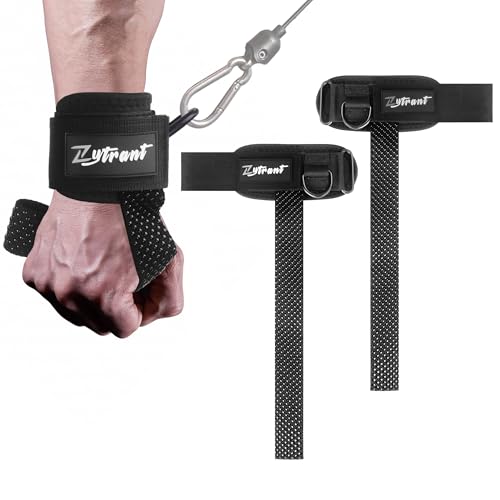 Weight Lifting Straps with Cuffed D Ring,Heavy Duty Thyick Comfortable Lifting Straps, Secure Fit, Enhanced Grip, Straps for Weightlifting & Gym Training - color: Black