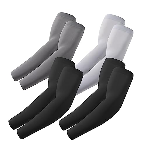 ROXUN Arm Sleeves Cooling UV Sun Protection Sport Compression for Men Women | UPF50,Seamless cover arms,Tattoo-covering,Lightweight & breathable,daily wear,Outdoor work,Basketball Baseball,Mangas - color: 2 Black+dark Gray+light Gray