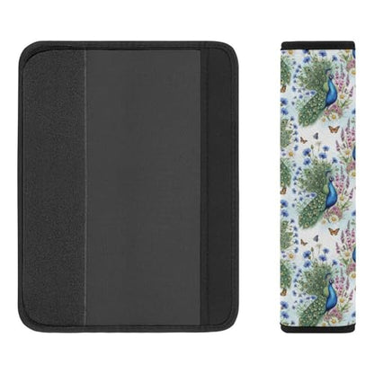 Universal Soft and Comfortable Seat Belt Shoulder Pad for Adult Use, Most Cars, 1 Pair Painting Feather Royal Peacock Bird Harness Pads Strap Anti-Slip Pad - color: Pattern 115