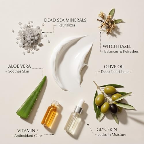 Jericho Cosmetics Hand Cream – Moisturizing & Nourishing with Aloe, Olive Oil & Dead Sea Salts – Hydrating Formula with Witch Hazel & Vitamin E – Non-Greasy, 3.4 oz - 2 Pack - style: 2 Pack