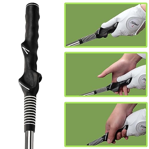 Retractable Golf Swing Training Aid, Golf Grip Trainer & Golf Swing Trainer for Warm-up, Right-Handed Golf Club for Indoor Practice, Golf Accessories - Strength & Tempo Training for Chipping Hitting - style: Right-Handed