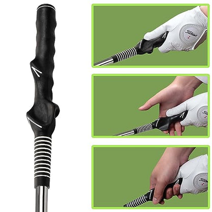 Retractable Golf Swing Training Aid, Golf Grip Trainer & Golf Swing Trainer for Warm-up, Right-Handed Golf Club for Indoor Practice, Golf Accessories - Strength & Tempo Training for Chipping Hitting - style: Right-Handed
