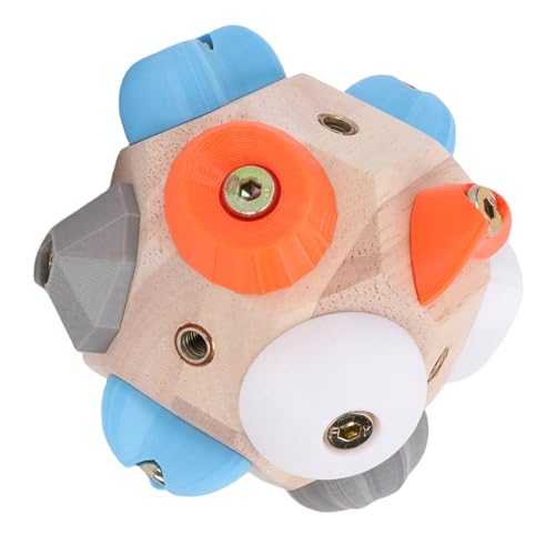 Buachois Rock Climbing Training Ball, Portable Handheld Boulder Block Toy with 12 Resin Pegs for Finger Strength and Accuracy Practice, 4 Inch Compact Design for Indoor Climbing En