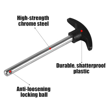 NQEUEPN Crescent-Shaped Weight Stack Pins, Pin Tensile 3/8Inch/0.95cm Diameter 4.4Inch/11.2cm Locking Space Heavy-Duty Gym Weight Plate Pin for Home Gym Exercise Machine Accessories
