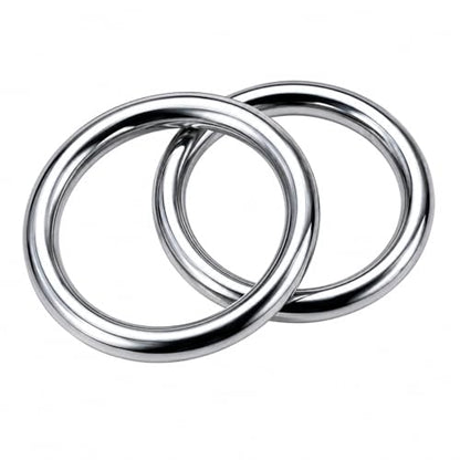 ZooBoo 2pcs Wing Chun Stainless Weighted Steel Training Rings | Pair Of Stainless Steel Rings, Yeung Sau Training, Sticky Hands Practice, Wing Chun, Wing Tsun, Siu Lim Tao, Grip Strength - size: Diameter 9.5 CM (3.74 inches)