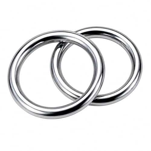 ZooBoo 2pcs Wing Chun Stainless Weighted Steel Training Rings | Pair Of Stainless Steel Rings, Yeung Sau Training, Sticky Hands Practice, Wing Chun, Wing Tsun, Siu Lim Tao, Grip Strength - size: Diameter 7.5 CM (2.95 inches)