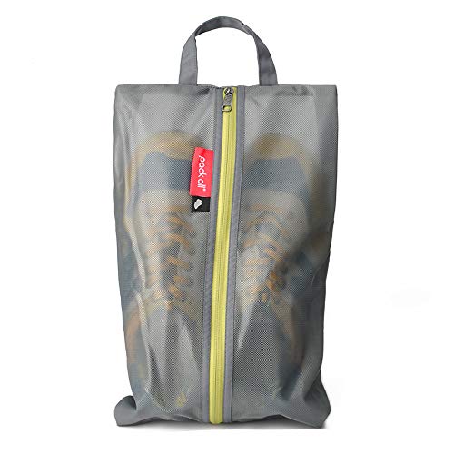 pack all Shoe Bag for Travel, Water-Resistant Shoe Pouch for Sports | Odor-Resistant, Dustproof, Portable, Soccer Cleats & Gym Storage, Fits Up to Size 11, 1 Pack, Grey - color: Grey, style: 1 Pack