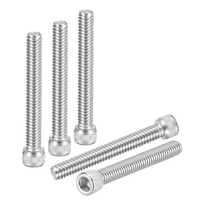 DTGN 1/4"-20x1-1/4 Socket Head Cap Screws Bolts - 50Pack - Good for Road Bicycle, Mountain Bike, Auto, Motorcycle - 304 Stainless Steel Hex Head Metric Screws - Silver - size: 1/4"-20x1-1/4"