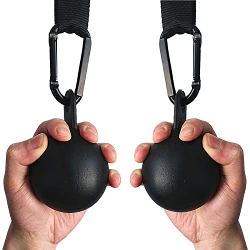 Pull Up Grips Set with Hanging Straps and Strong Carabiner, Finger Strengthener，Forearm, Biceps, Ninja Warrior, Back Muscles Training - color: set