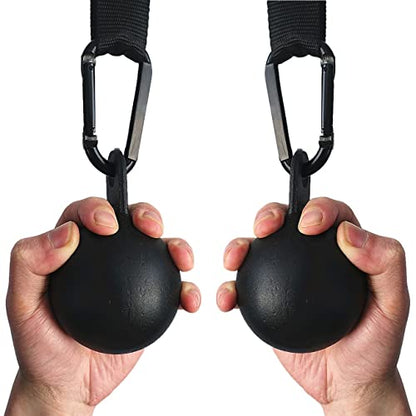 Pull Up Grips Set with Hanging Straps and Strong Carabiner, Finger Strengthener，Forearm, Biceps, Ninja Warrior, Back Muscles Training - color: set