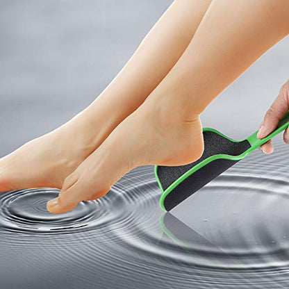 Haploon Foot File Callus Remover 4 Pcs U Shaped Curved Heel Scrubber Shaver | Double Sided Colossal Pedicure Rasp, Dead Skin Exfoliating Tool, Smooth Sole Maintenance, Home Spa Supplies, U Shaped
