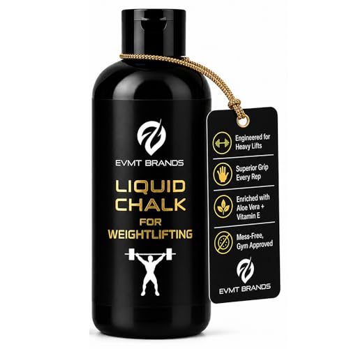 EVMT Brands Liquid Chalk, Mess Free Gym Chalk for Weightlifting, Gymnastics, Rock Climbing, Dancing. Sweat Resistant and Long Lasting for Stronger Grip. - color: 9oz x 1pk LF