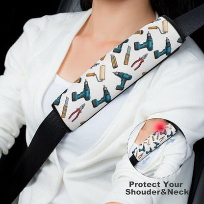 2PCS Occupation Tool Seat Belt Cover Breathable Seat Belt Cushion for Adults and Children, All Vehicles, Comfortable Driving - color: Pattern 351