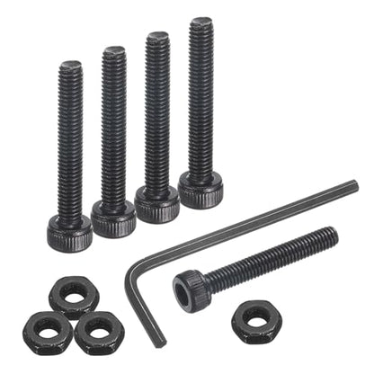 uxcell 30Pcs Hex Socket Head Cap Screws Bolts, M3x28mm 304 Stainless Steel Socket Drive Machine Screws Bolts with Nuts, Full Threaded, Black - size: M3x28mm