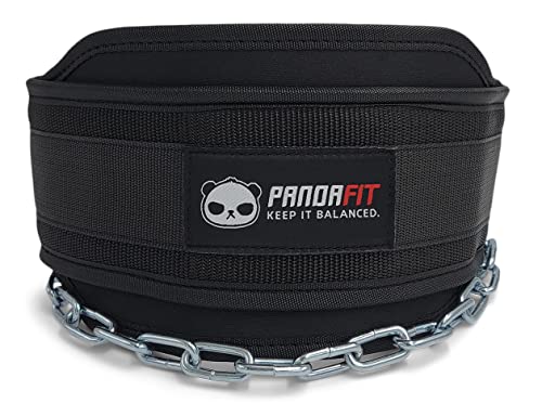 PandaFit Dip Belt for Weightlifting Padded with Steel Chain