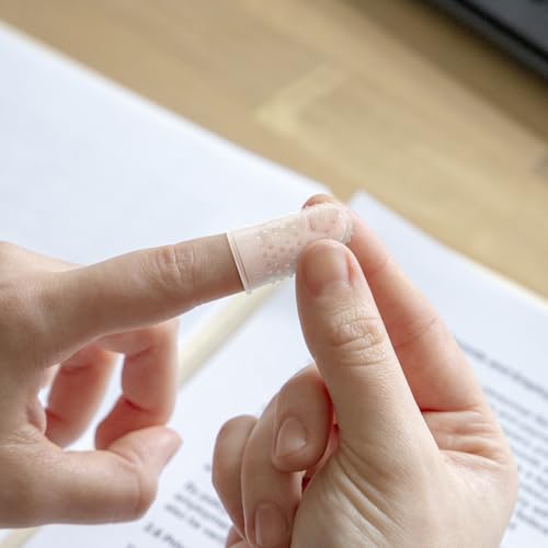 Lee Micro Gel Fingertips - Extra Large Size 13, 0.75" Diameter for Easier Paper Handling, Paper Cut Prevention, and Handling Hot Glue, Clear and Durable Fingertips, 12 Finger Protectors - style: Extra Large 13, 0.75" Diameter