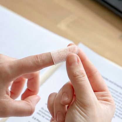 Lee Micro Gel Fingertips - Large Size 12, 0.69" for Easier Paper Handling, Paper Cut Prevention, and Handling Hot Glue, Clear and Durable Fingertips, 12 Finger Protectors - style: Large 12, 0.69" Diameter