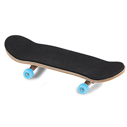 Gavigain 1Pc Wooden Fingerboard Maple Wooden Alloy Fingerboard Finger Skateboards with Box Reduce Pressure Kids Gifts(Light Blue)