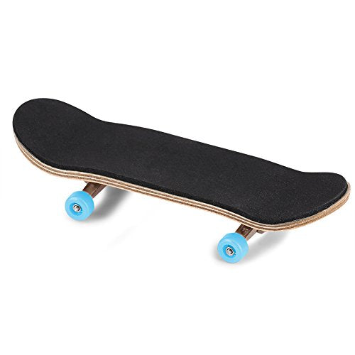 HERCHR Finger Boards, 1Pc Maple Wooden Alloy Fingerboard Finger Skateboards Creative Fingertips Daliy Playing Relaxing Movement Set with Box for Relax Play (Light Blue) - color: Light Blue
