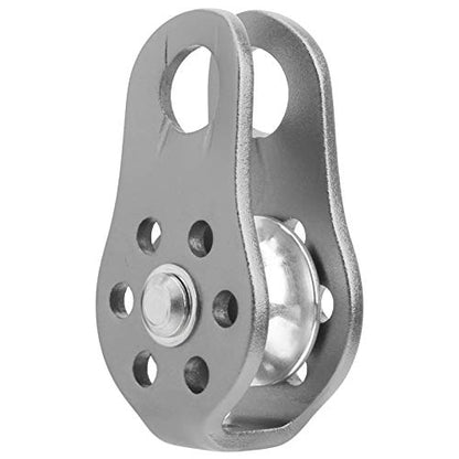 20KN Outdoor Climbing Pulley, Aluminum Side Swing Pulley, Climbing Pulley for Climbing Aloft Work Rappelling Rescue - size: Gray